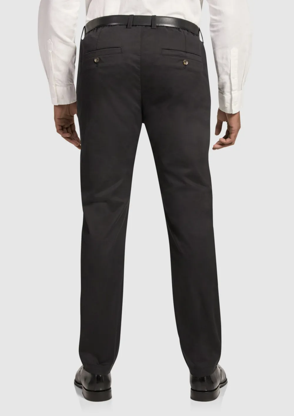 Black Chester Loose Tapered Chino Pants