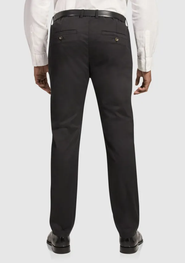 Black Chester Loose Tapered Chino Pants