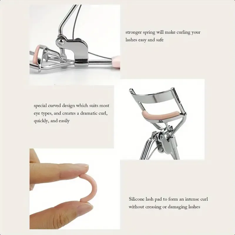 Pink Eyelash Curler and Eyelash Comb Set