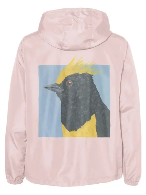 Bird Print Hooded Jacket