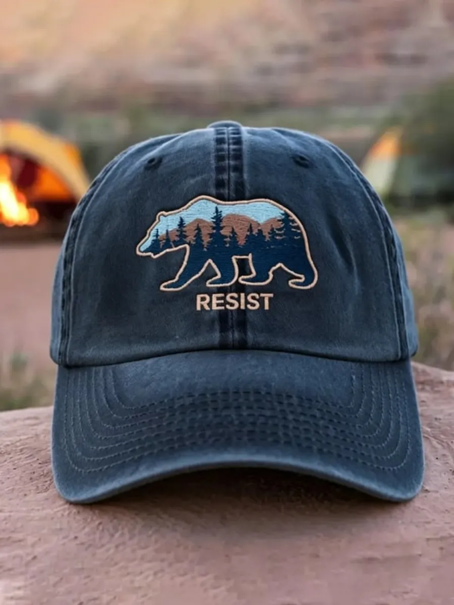 Unisex Resist Bear Print Hat