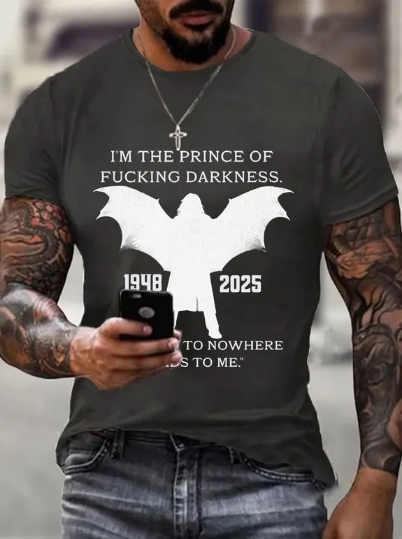 Men'S Prince Of Darkness Printed Casual T-Shirt