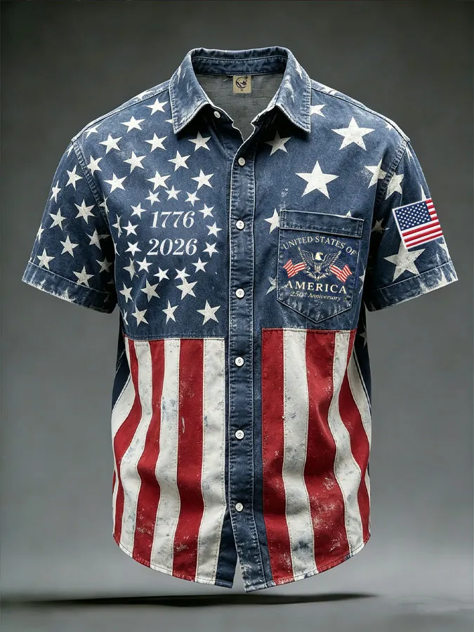 Men'S 250Th Anniversary National Print  Shirt