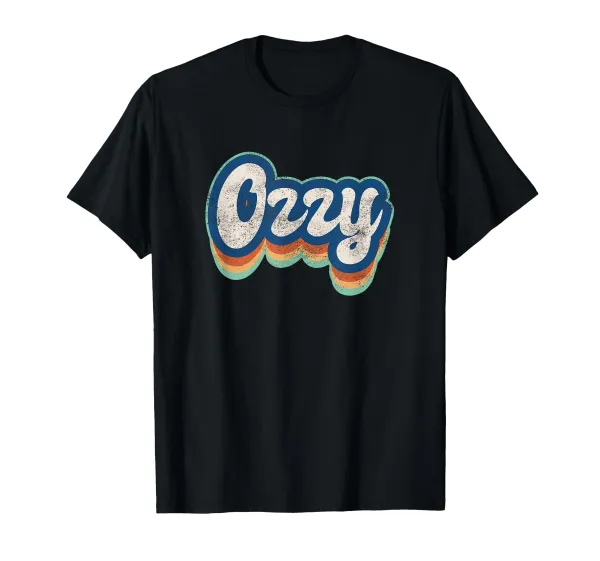 Ozzy First Name Boy Vintage Style 70s 80s Personalized T-Shirt