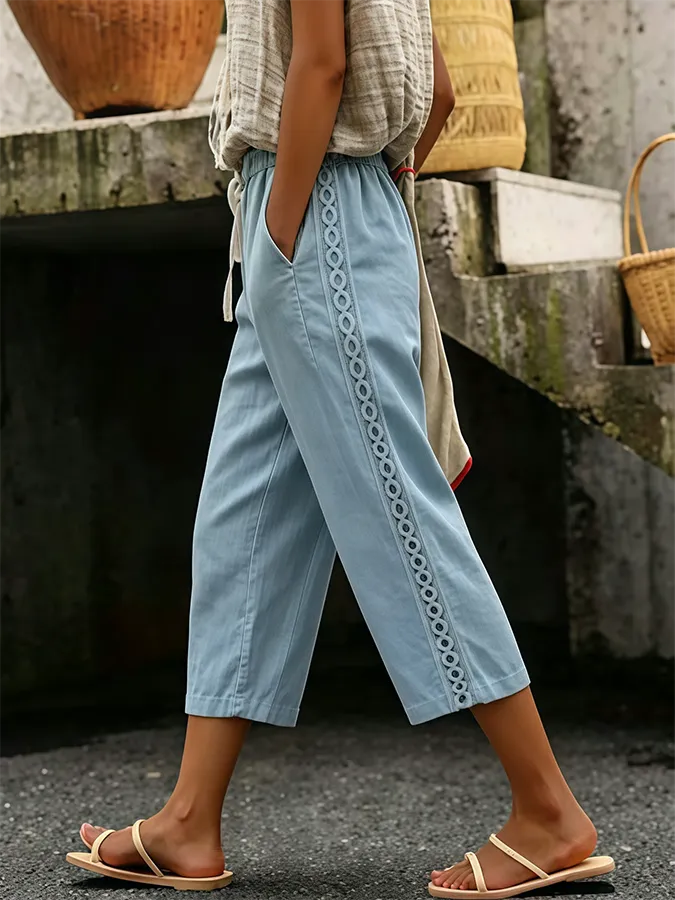 Women's Casual Cutout Trousers
