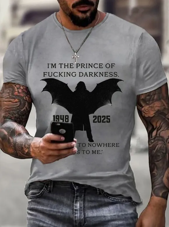 Men'S Prince Of Darkness Printed Casual T-Shirt
