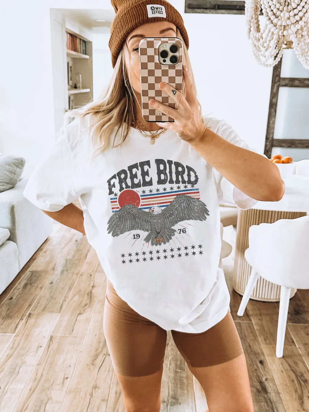 Cotton Free Bird Lady T-Shirt