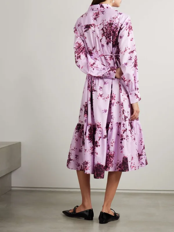 Ruffled Hem Printed Dress