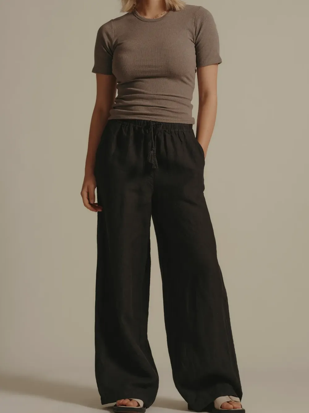 Wide Leg Linen Pants