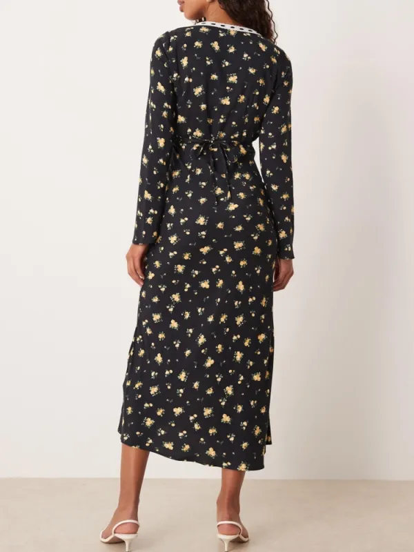 Floral Scoop Neck Dress