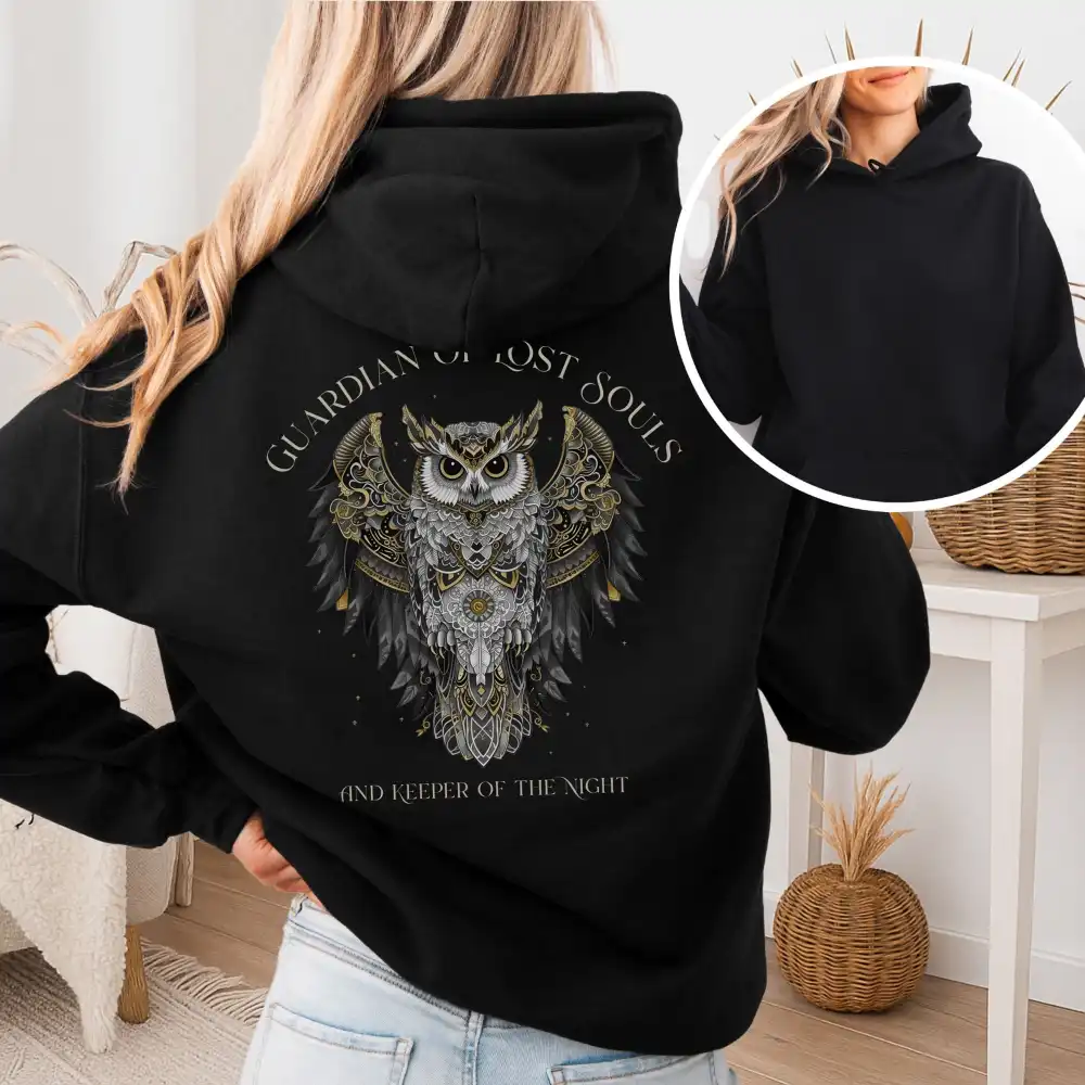 Owl Print Hoodie