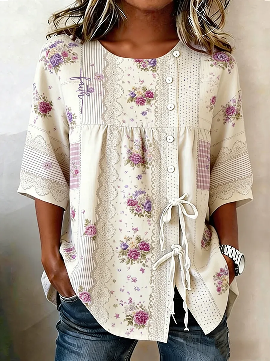 Ladies' Casual Floral Faith Cardigan Shirt