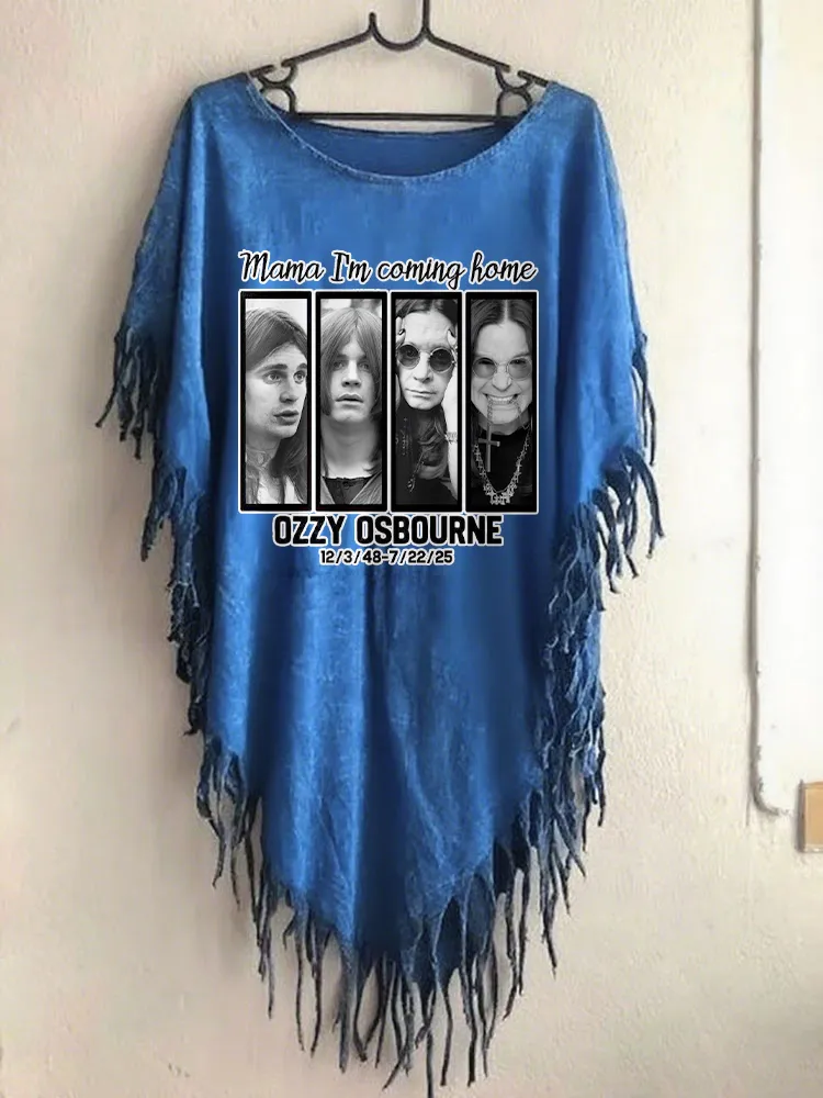Women'S Gothic Classic Fringed Irregular Hem Cape