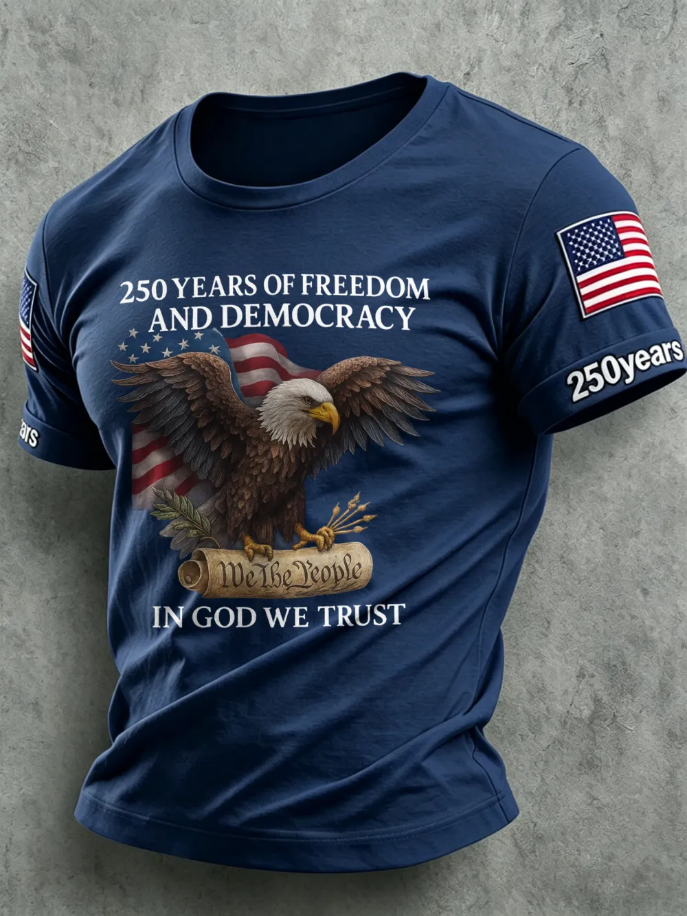 Men'S America Flag Printed Casual T-Shirt