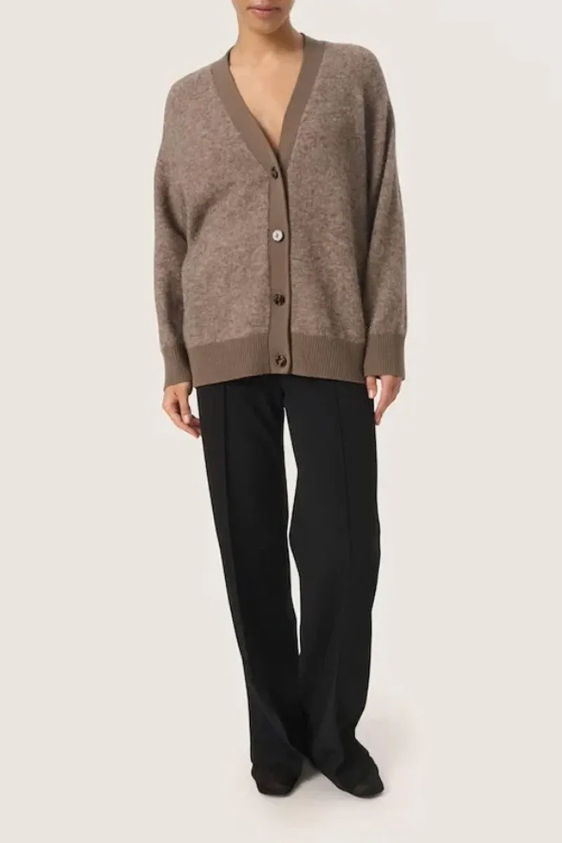Loose Fit V-Neck Knit Cardigans