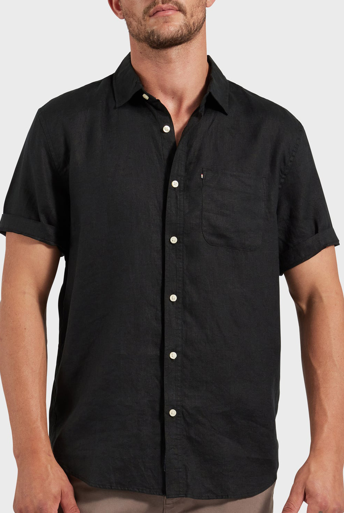 Hampton Linen SS Shirt-White