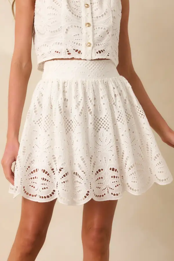 Cotton Knit Mini Skirt