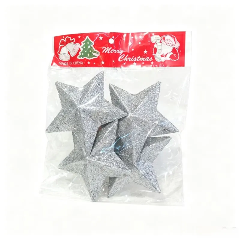 Christmas Glitter Star Christmas Tree Ornament Party Decoration
