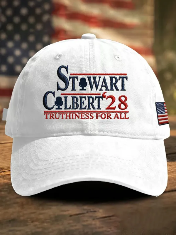 Retro Stewart Colbert 2028 Truthiness For All Print Baseball Cap