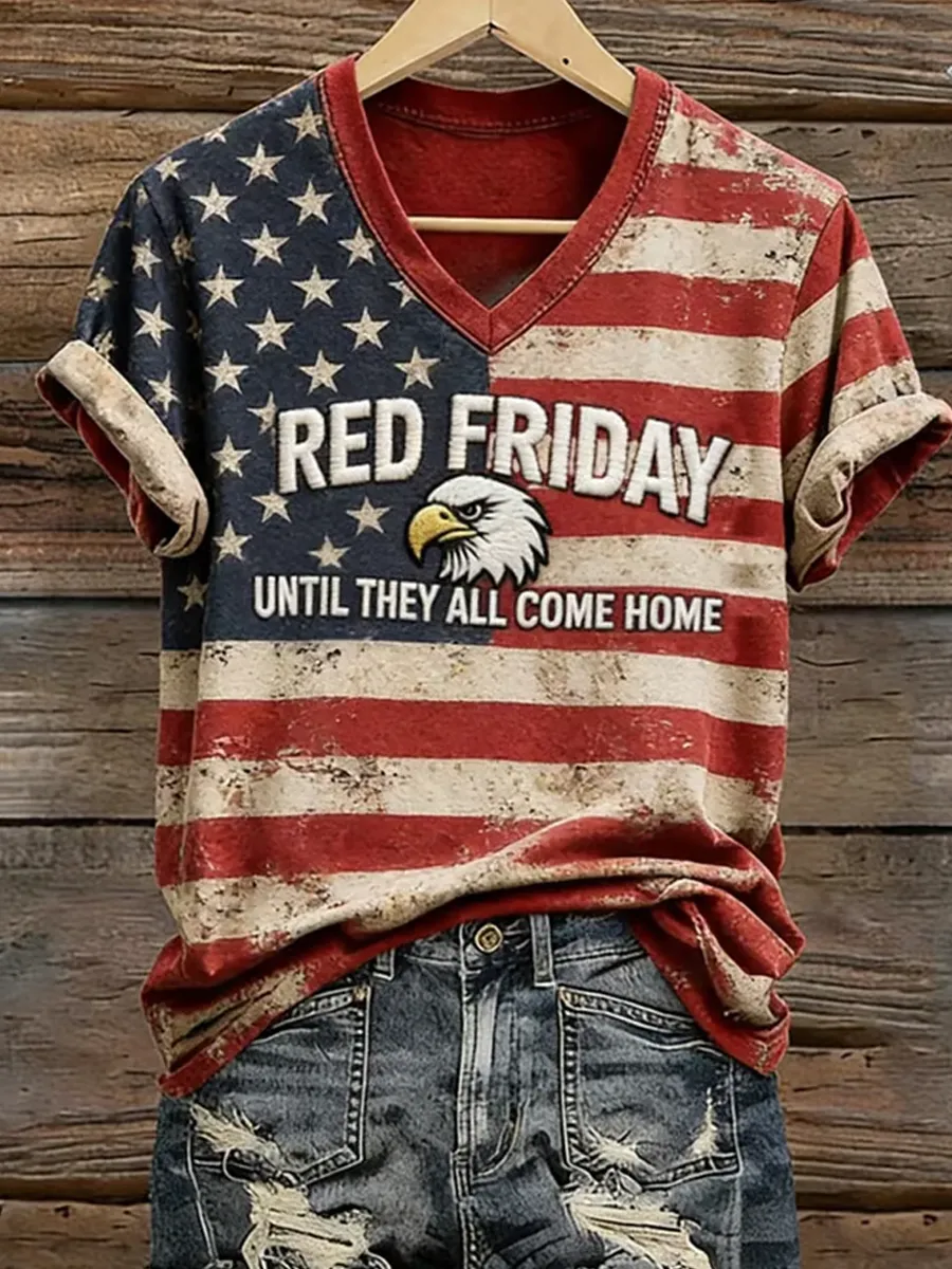 Women'S Casual American 250Th Anniversary Printed Short-Sleeve T-Shirt