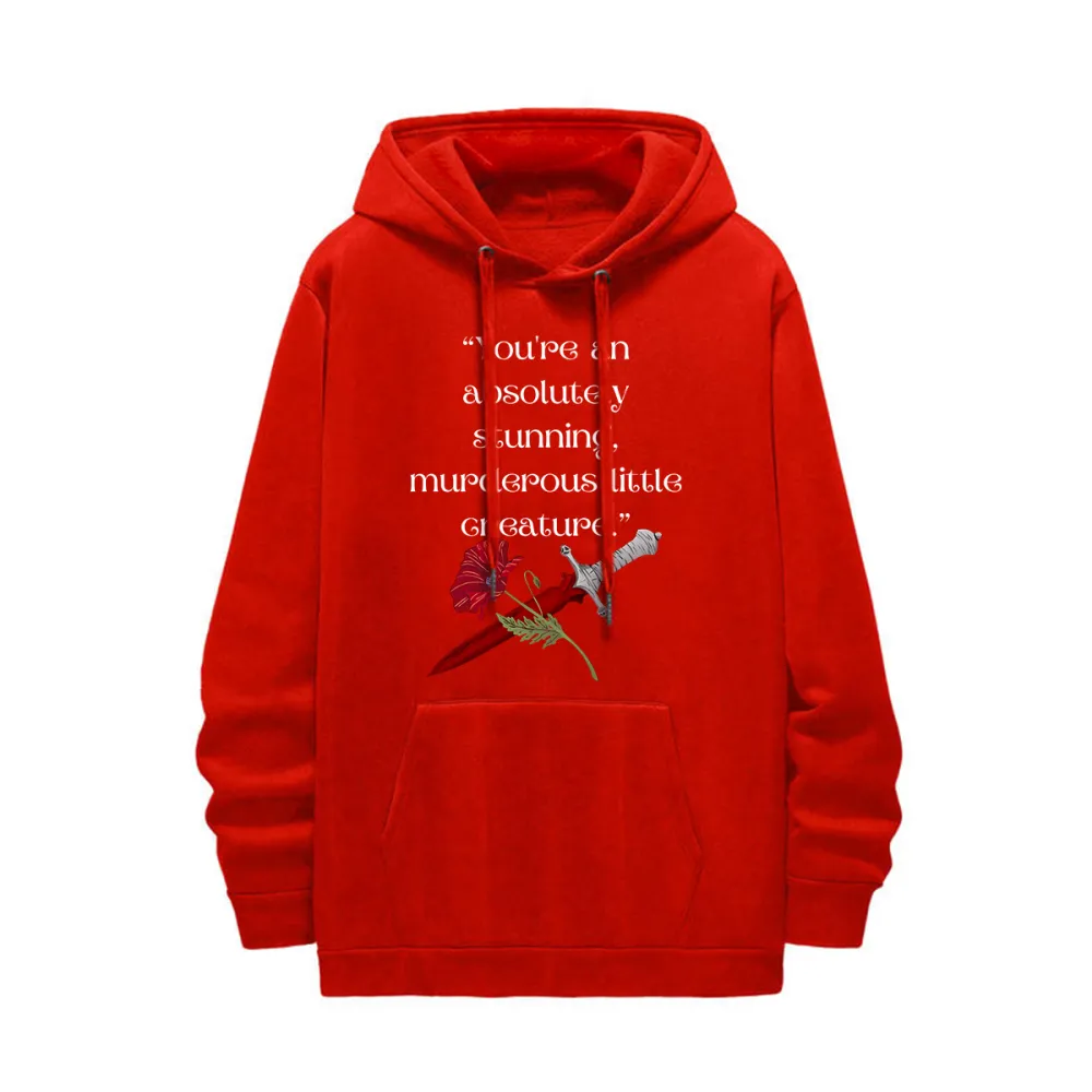 Letter Abstracts Printed Hoodies