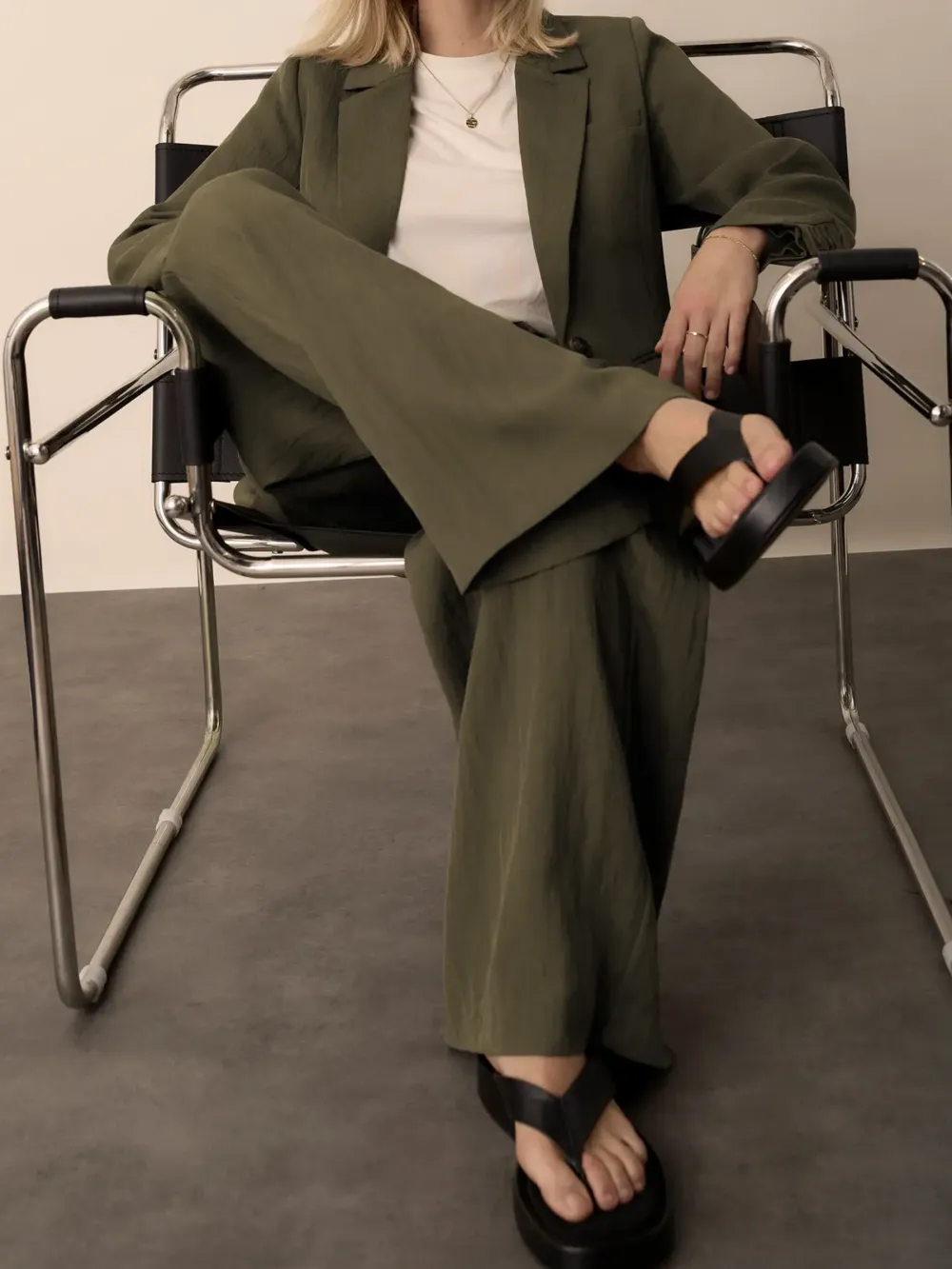 Dark Timber Tie Detail Pants