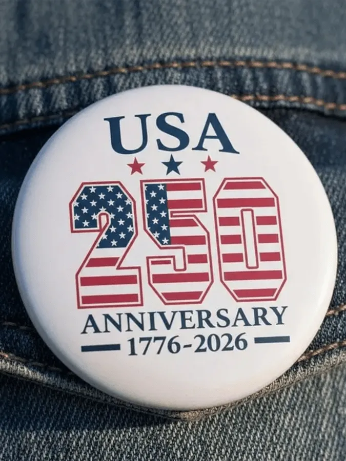 250Th Anniversary Commemorative Brooch in The United States For Both