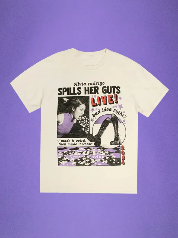 OR Spills Her GUTS Live T-Shirt In Ivory
