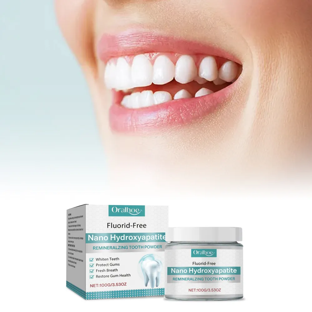 Oralhoe Tooth Powder: Gently cleans teeth, cares for the oral cavity, delivers long-lasting freshness, and leaves teeth with a bright, clean luster.-A8