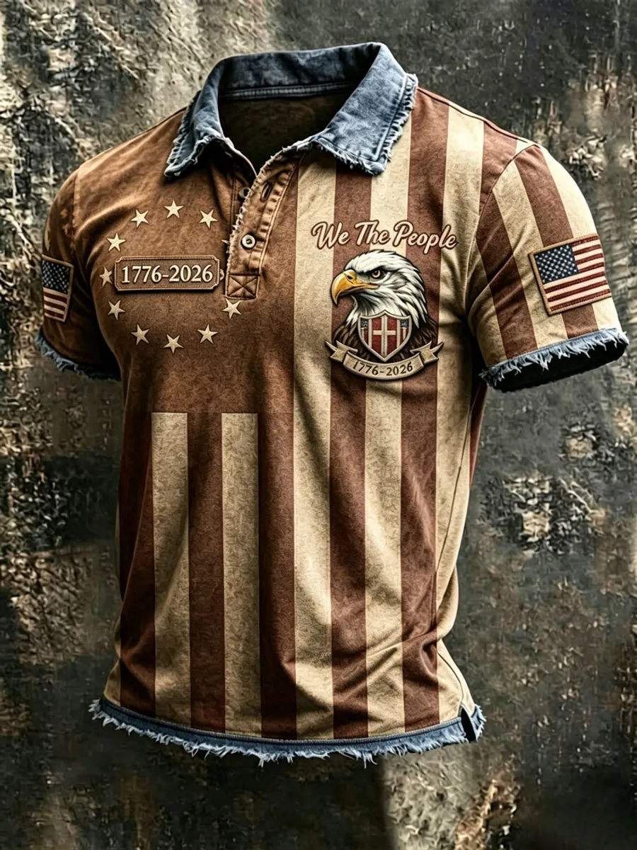 Men'S 250Th Anniversary Faith Printed Casual Polo Shirt