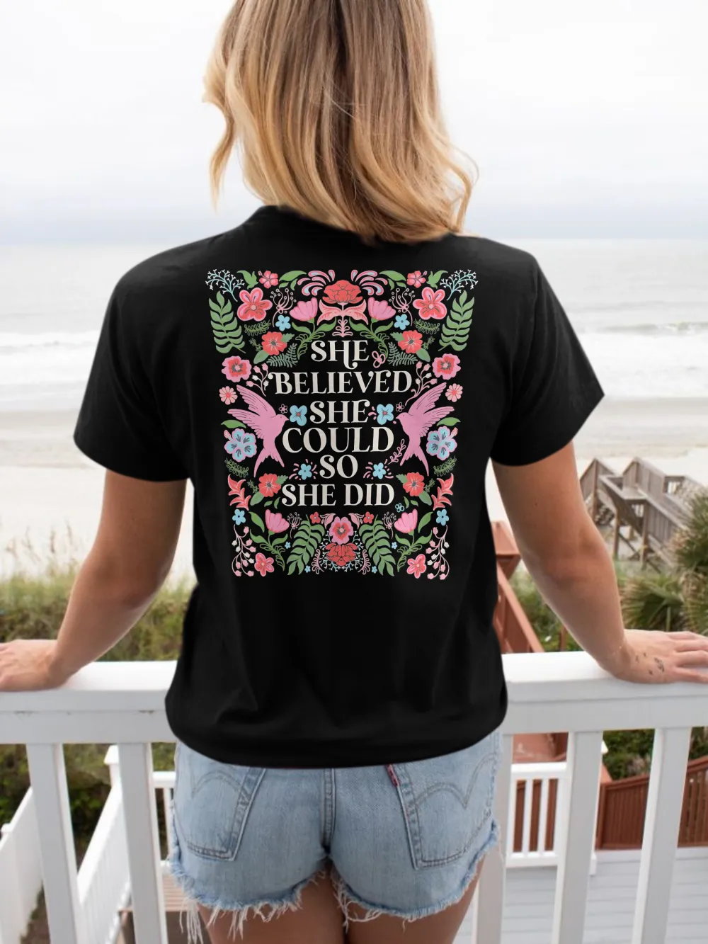 Floral Print Short Sleeve T-Shirt