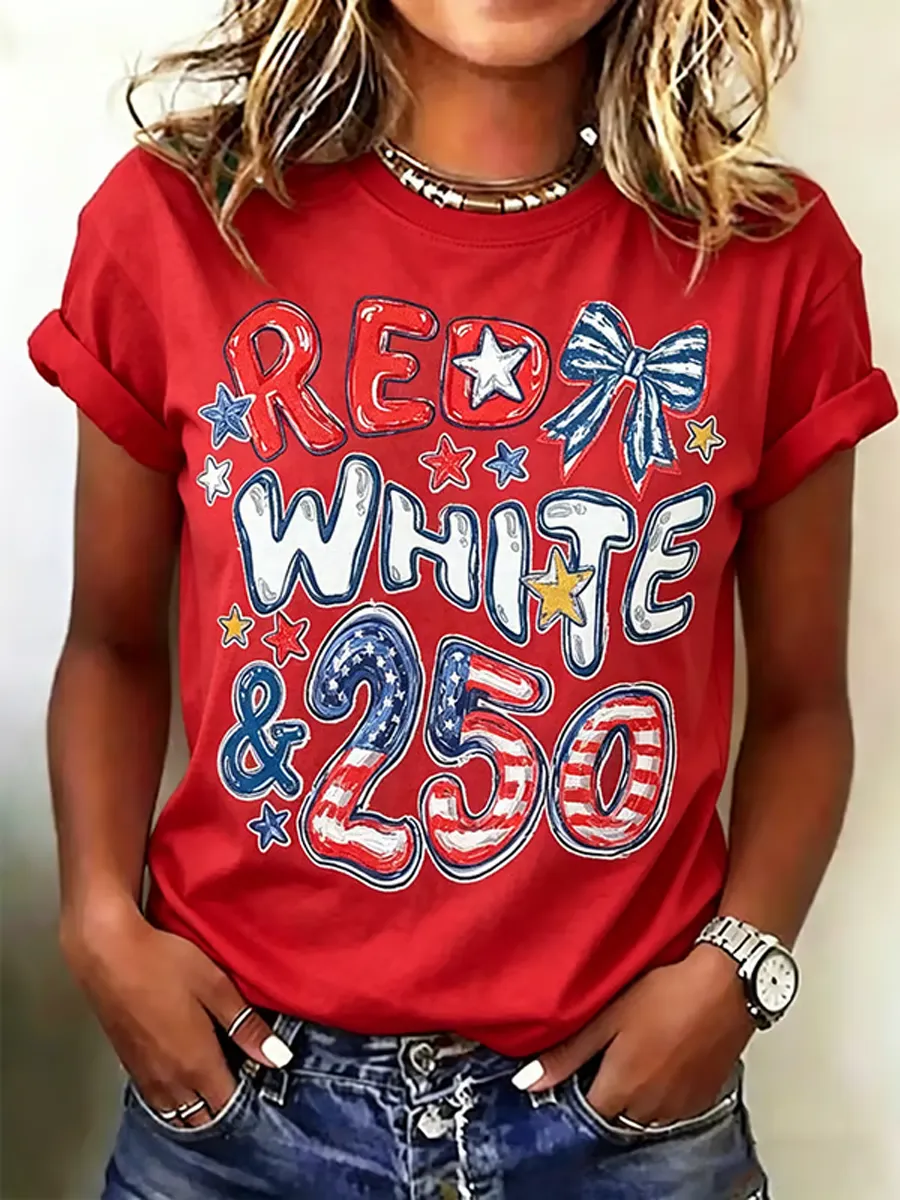 Women's 250 Years of America 1776-2026 Independence Day Commemorative Tee