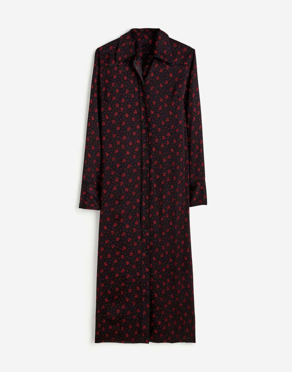 Button-Front Midi Dress In Floral