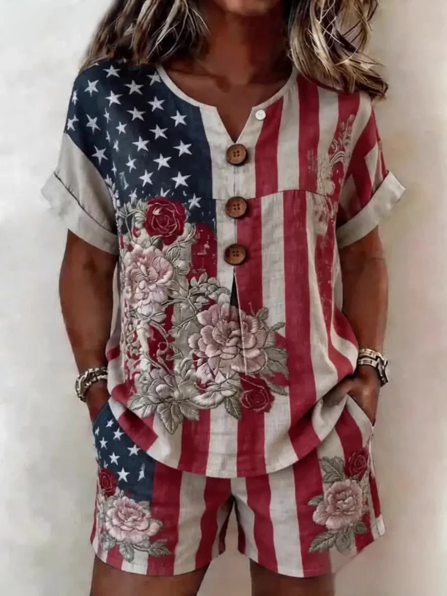 Women's Casual American 250th Anniversary Collection Two-Set