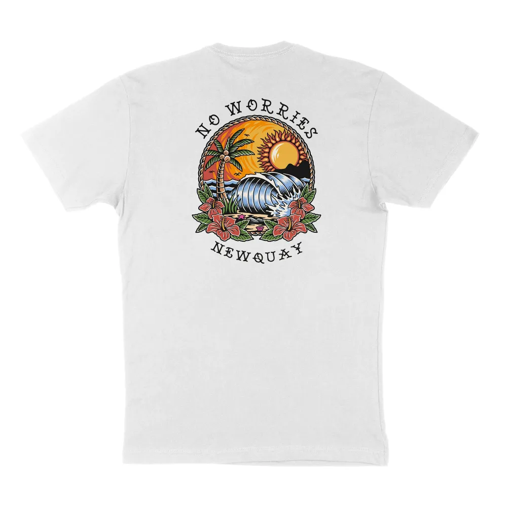 Coastal Relaxation Print T-Shirts