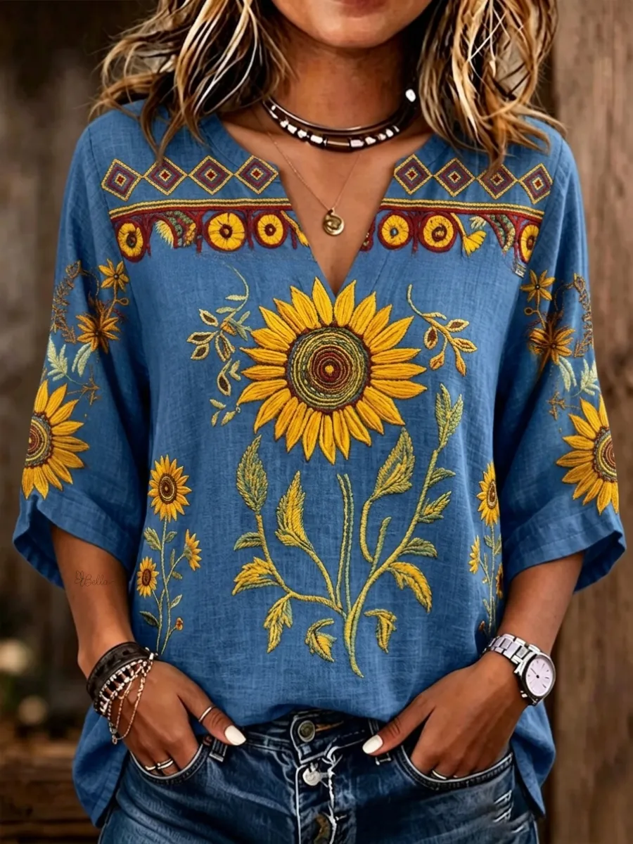 Women's Floral Printed Casual Shirt