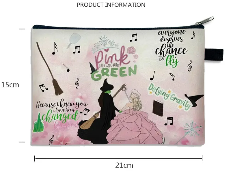 Nailhour Halloween Pumpkin Witch Print Makeup Bag