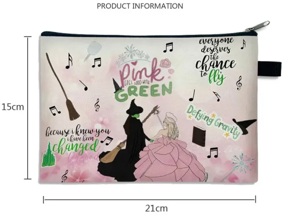 Nailhour Halloween Pumpkin Witch Print Makeup Bag