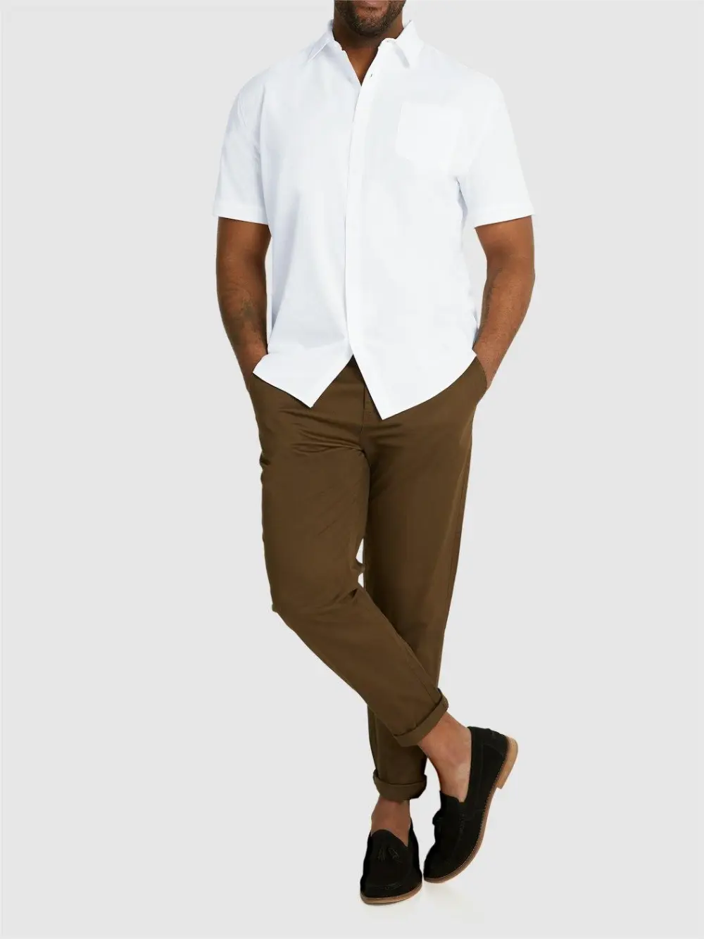 Men's Simple Solid Short Sleeve Shirts