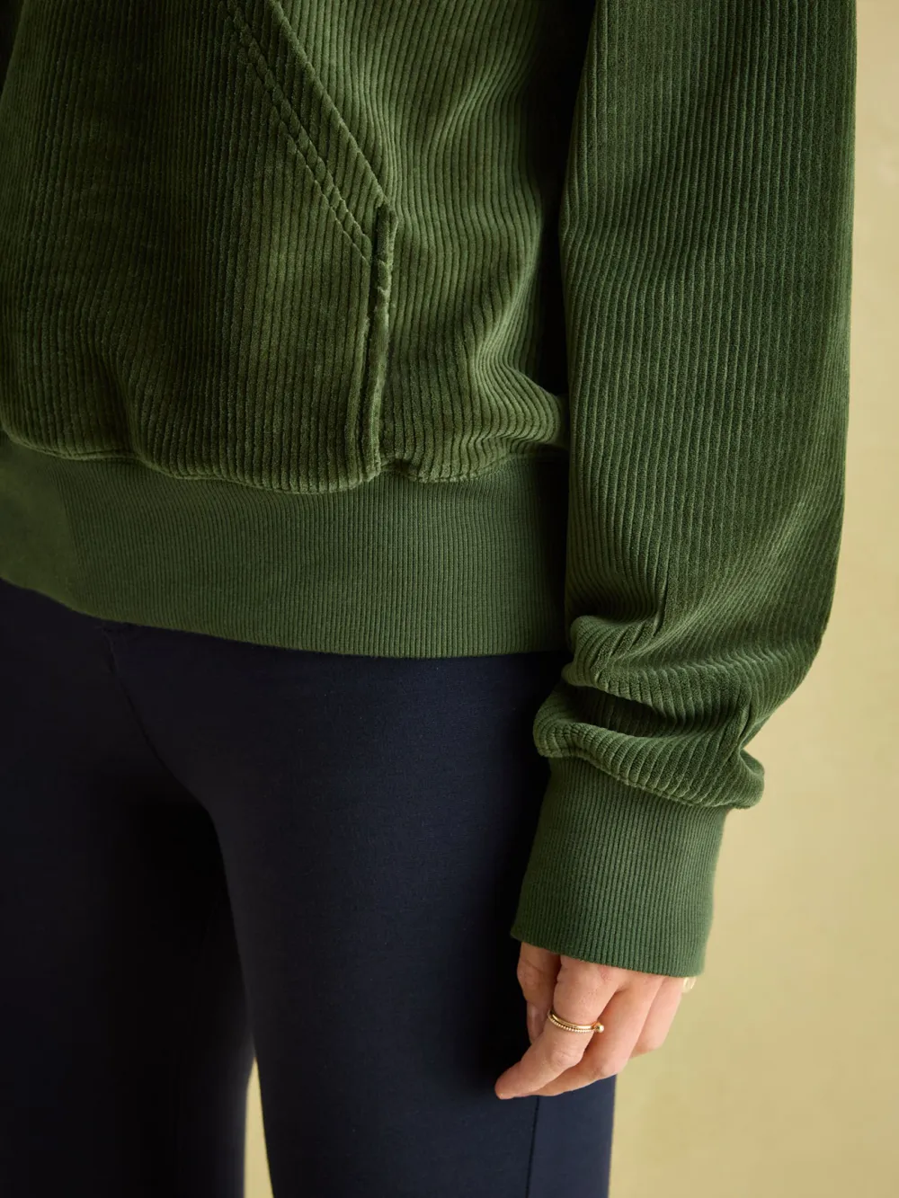 Green Corduroy Sweatshirt