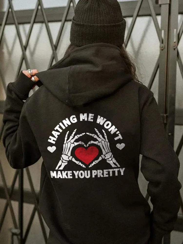Black Gothic Heart Hoodie