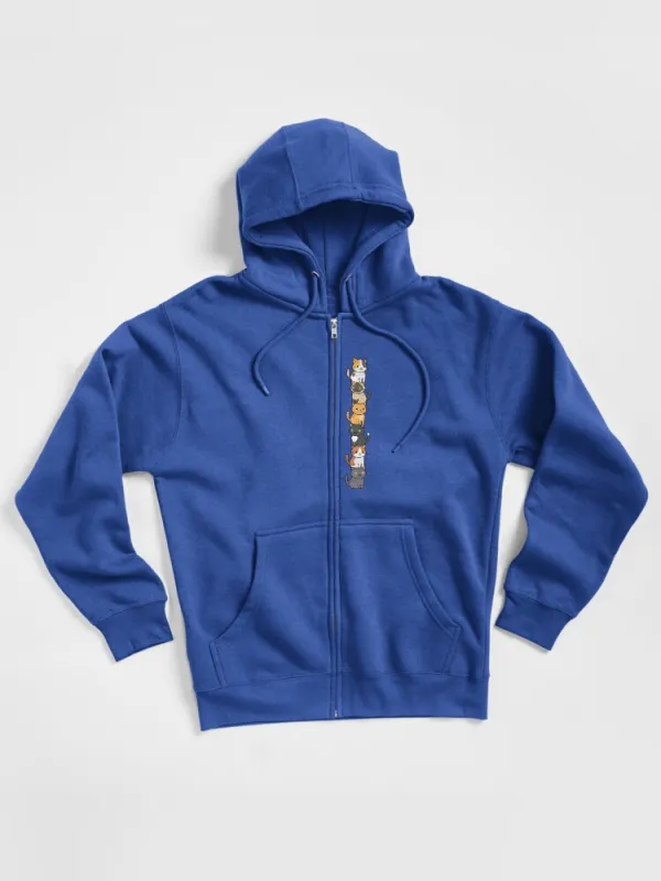 Cute Cats Zipped Hoodie