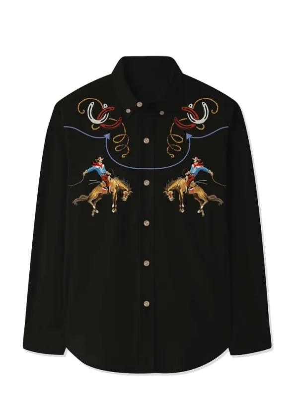 Western 1954 Cowboy - 100% Cotton Long Sleeves Shirt