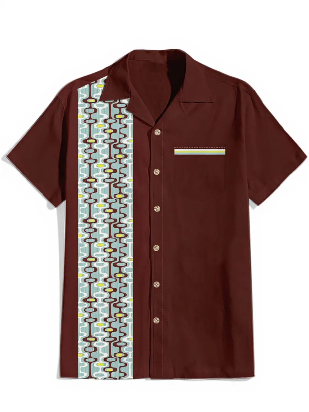 1950‘S Vintage Atomic - 100% Cotton Cuban Collar Shirt