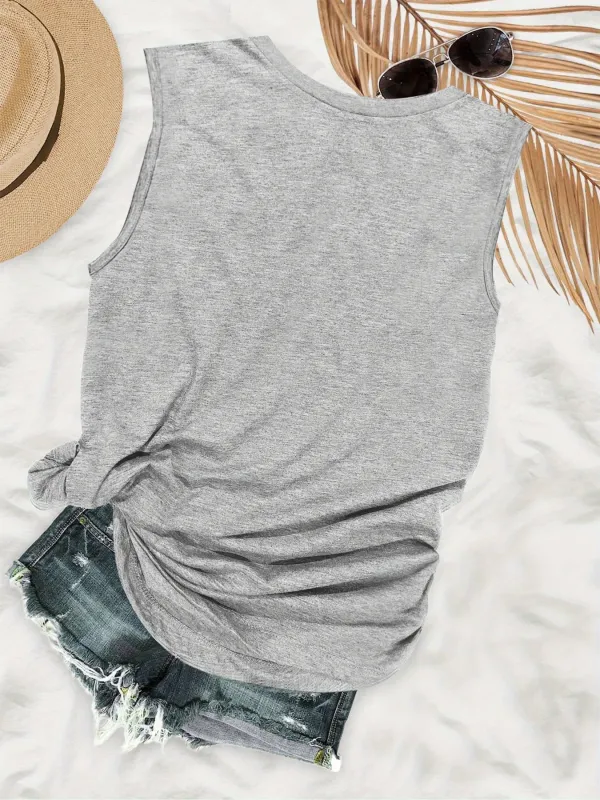 Floral And Bird Print Women's Tank Top