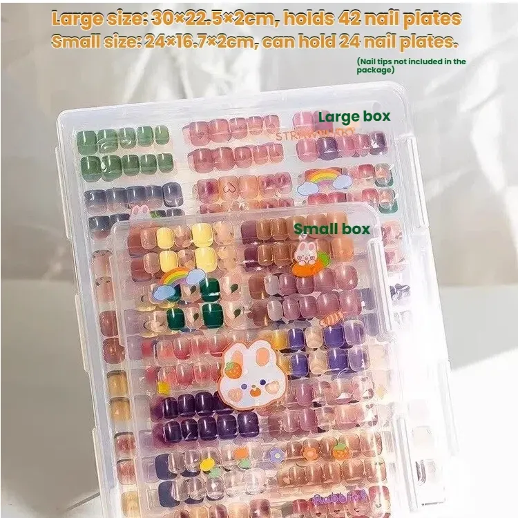 Nailhour Large Capacity Transparent Nail Art Storage Box