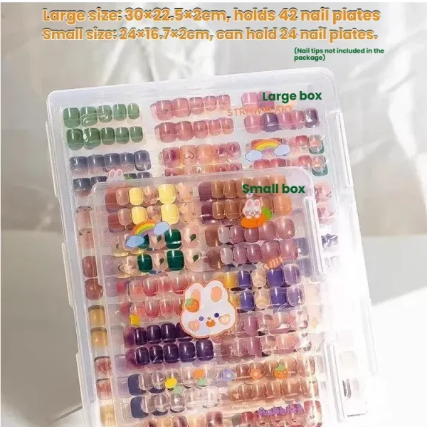 Nailhour Large Capacity Transparent Nail Art Storage Box