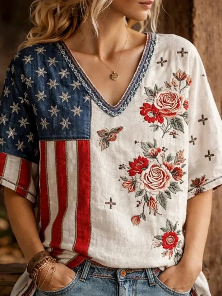 U.S. 250th Anniversary Linen Short-Sleeve Shirt