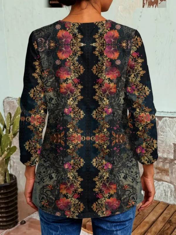 Artistic Floral Cardigan