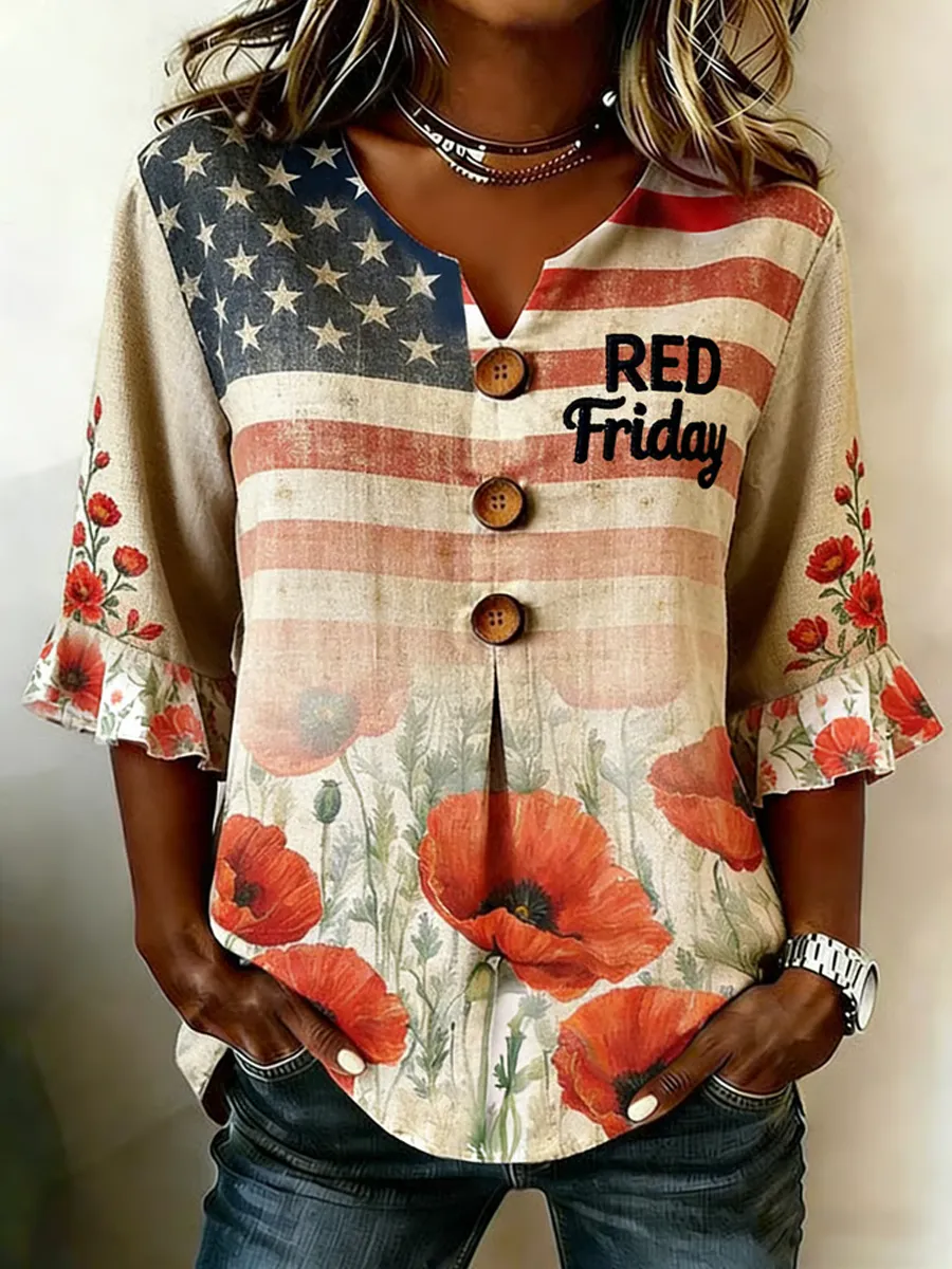 Ladies' Red Friday Commemorative Patriot Short Sleeves
